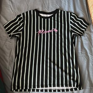 Men’s black w/ green and blue strip Tee